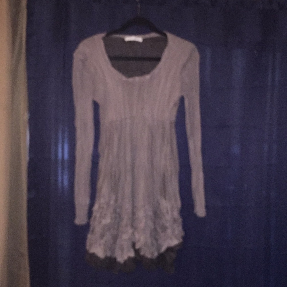 Fred Sabatier Long sleeve top with 2 tone ruffle